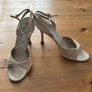 Manolo Blahnik Cream Women's Heels size 38